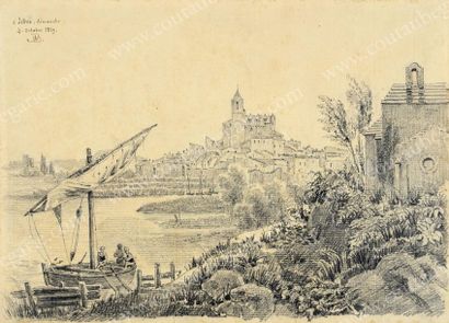 BEAUCHESNE Alcide, Vicomte de (1804-1873) VOYAGE DANS LE SUD: Aux arènes de Nîmes,...