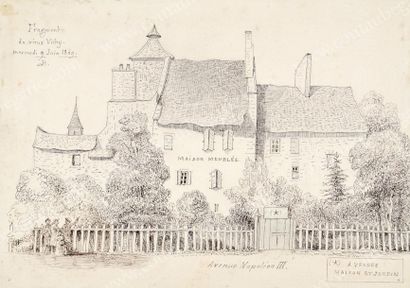 BEAUCHESNE Alcide, Vicomte de (1804-1873) VICHY: Porte à Vichy, Ruines du couvent...