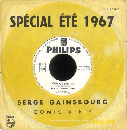 Gainsbourg, Serge 45T une seule face de «Comic Strip». Spécial été 1967. Pressage...