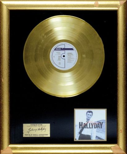 Hallyday, Johnny Disque d'or pour l'album «Rock n' Roll Attitude «. Certifié par...