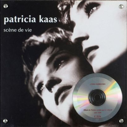Kaas, Patricia Disque CD de Platine pour l'album, «Scène de Vie». Trophée officiel...