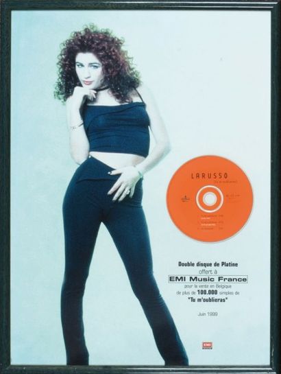 Larusso Double disque de Platine pour «Tu m'oublieras». Certifié par EMI en 1999...