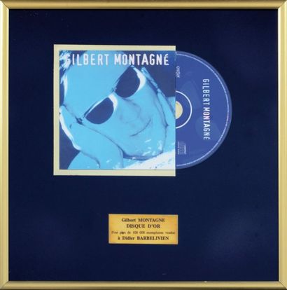 Montagné, Gilbert Disque CD d'or pour l'album «Comme Une Étoile» Editions Pomme....