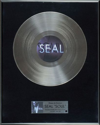 SEAL Disque de Diamant pour l'album «Soul». Certifié par le SNEP en mars 2009 pour...