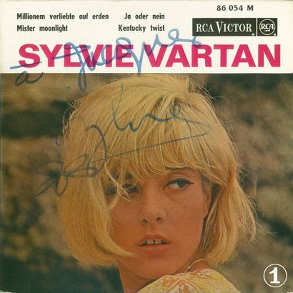 Vartan, Sylvie 45 Tours Allemand dédicacé par la chanteuse «Millionen Verliebte Auf...