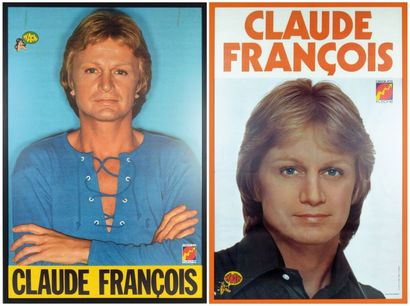 null Claude François. Deux affiches pour les tournées 1975 et 1977. Photos: Chatelain...