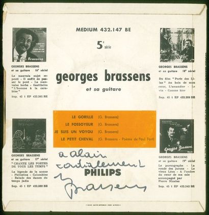 null Brassens, Georges 45T. «Le Gorille». Pressage original de 1956. Réf. Philips432.147BE....