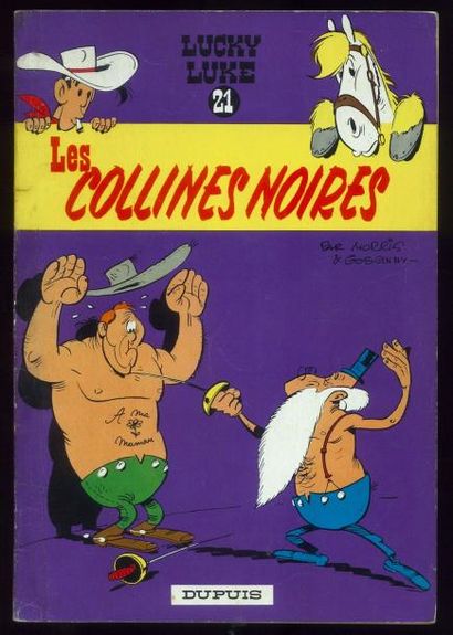 MORRIS LUCKY LUKE 21. LES COLLINES NOIRES 1963. Edition originale en très bel ét...
