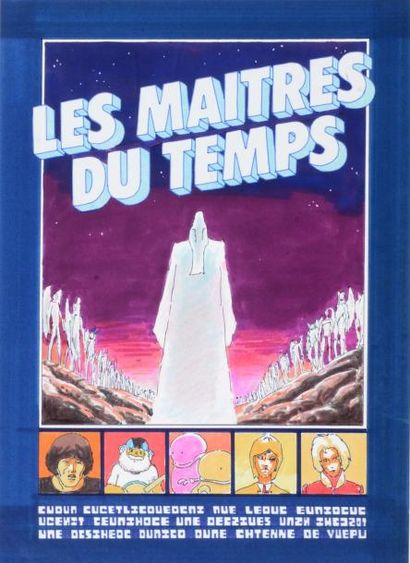 MOEBIUS (Jean Giraud dit) Les maîtres du temps (1982). Feutres et Pantones pour ce...