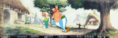 UDERZO (Studios) Asterix chez les Bretons. Gouache de couleurs et aquarelle pour...