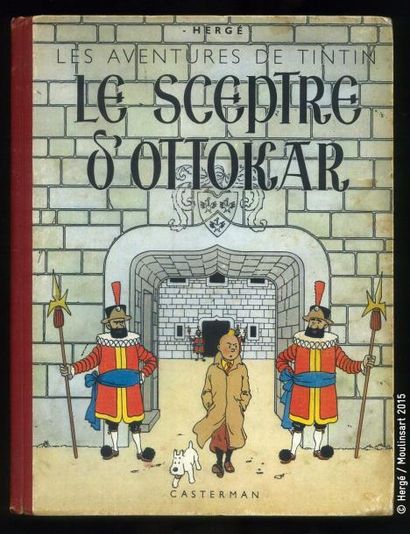 HERGÉ TINTIN 08. Le Sceptre d'Ottokar. Casterman 1942 - A18 - 4 HT couleur - grande...