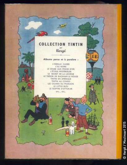 HERGÉ TINTIN 02. Tintin au Congo. B1. Edition originale. Casterman 1946. Papier épais....