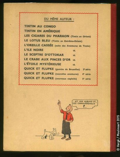 HERGÉ TINTIN 10. L'étoile mystérieuse. A18. Casterman 1942. Edition originale. Album...