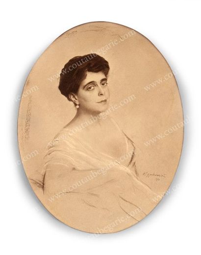 VON SZANKOWSKY Boleslaw (1873-1953) Portrait de la grande-duchesse Hélène Wladimirovna...