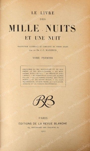 null Livre des Mille et Une Nuits, traduit par le Docteur J.C. Mardrus, La Revue...
