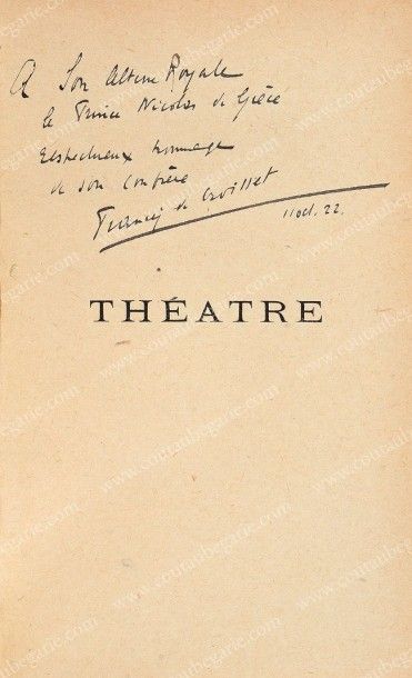 null CROISSET de Francis, Théâtre, Ernest Flammarion, Paris, (sans date), en 5 volumes,...