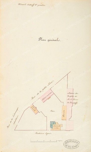 [DEMIDOFF Anatole] Plans de la Maison du comptoir du Prince Anatole Demidoff, achetée...
