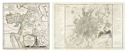Ecole russe du XVIIIe siècle Lot de 3 cartes géographiques: Carte de la ville de...