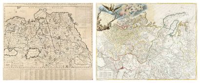 Ecole étrangère du XVIIIe siècle Lot de 4 cartes géographiques: Carte de Tartarie....