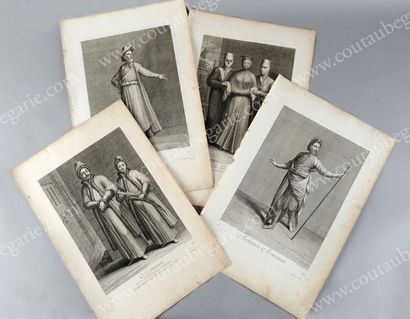 Ecole étrangère du XVIIIe siècle Arménie et costumes arméniens. Ensemble de 4 gravures...