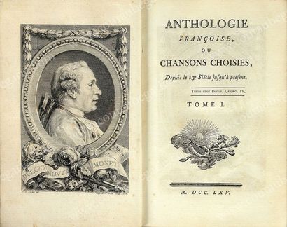 null [BIBLIOTHEQUE DE L'IMPERATRICE MARIA FEODOROVNA] Anthologie Françoise, ou chansons...