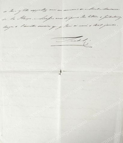 MICHEL PAVLOVITCH, grand-duc de Russie (1798-1849) Lettre autographe signée «Michel»,...