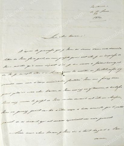 MICHEL PAVLOVITCH, grand-duc de Russie (1798-1849) Lettre autographe signée «Michel»,...