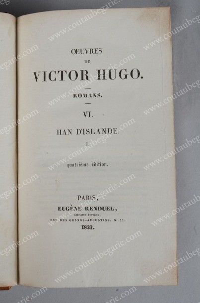 null [BIBLIOTHEQUE DU TSAR ALEXANDRE II]. HUGO Victor. Han d'Islande, quatrième édition,...
