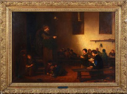 Joseph Nicolas ROBERT-FLEURY (Cologne 1797-Paris 1890) Ecole juive Toile 74,5 x 103,5...
