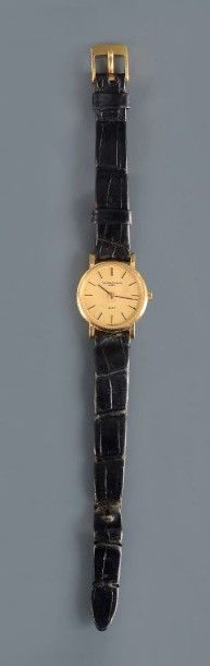 VACHERON CONSTANTIN Montre de dame en or jaune 18K, cadran circulaire, fond satiné,...