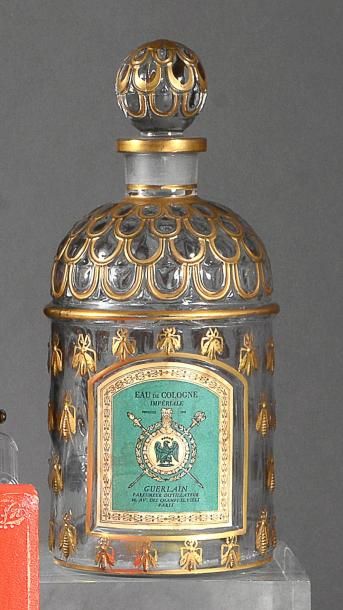 Guerlain «Eau de Cologne Impériale» - (1853) Flacon en verre incolore pressé moulé...