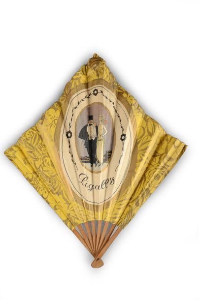 Pigall's Parfums de Rosine - (années 1920) Très rare éventail publicitaire en papier...