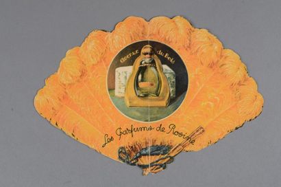 Pigall's Parfums de Rosine - (années 1920) Très rare éventail publicitaire en papier...