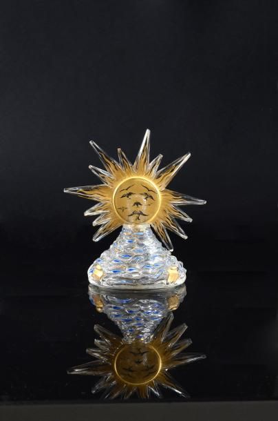 SCHIAPARELLI «Le Roy Soleil» - (1945) Spectaculaire flacon surréaliste en cristal...