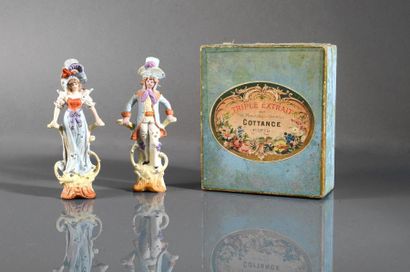 Parfumerie Cottance - (années 1900-1910) Coffret carré en carton gainé de papier...