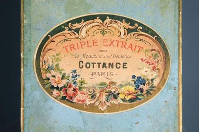 Parfumerie Cottance - (années 1900-1910) Coffret carré en carton gainé de papier...