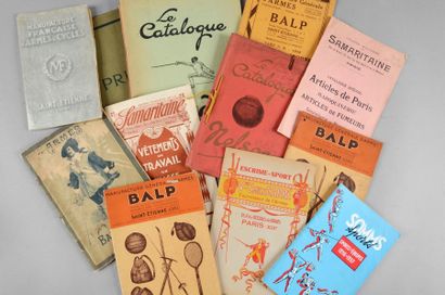null Lot d'environs 17 catalogues de fabriquants d'équipements d'escrime entre 1900...