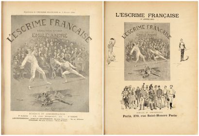 null L'Escrime Française. Ensemble de 2 reliures des années 1890-1891. 2 tomes 1/2...