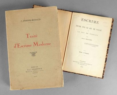 Jean JOSEPH-RENAUD. 1928 «Traité d'escrime moderne». L.Delevoye à Rouen; br.;17 x...