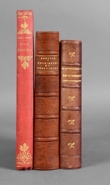 Henri de GOUDOURVILLE 1899 « Escrimeurs contemporains.» Chamuel 1/2 perc.rose gris;...