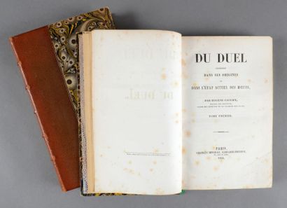 Eugène CAUCHY 1846 « Du Duel considéré dans ses origines et dans l'état actuel des...