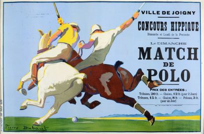 null Affiche. «Match de Polo». Superbe illustration. Signée Pierre Dubaut (1886-1968)....