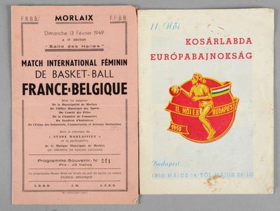 null Programme officiel des IIe Championnats d'Europe Féminin en 1950 en Hongrie,...