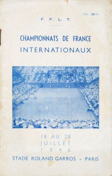 null Rare programme de la finale des Internationnaux de France 1946 (les 1er de l'aprés...