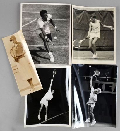 null Ensemble d'environ 70 photos originales de presse. Champions des années 50 à...