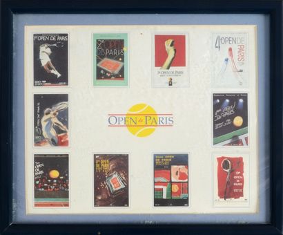 null Collection des 10 affiches de l'Open de Paris entre 1986 et 1995. Tirages lithographique...
