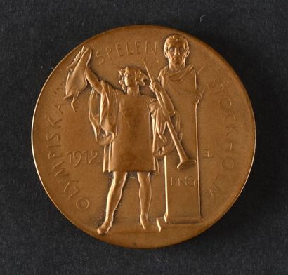 1912. Stockholm Médaille de bronze officielle des Vainqueurs pour la 3ème place....