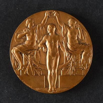 1912. Stockholm Médaille de bronze officielle des Vainqueurs pour la 3ème place....