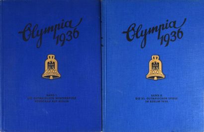 null Olympia. 1936. 2 tomes cartonnés 24 x 31 cm. (publicité cigarettes). «Die Olympischen...