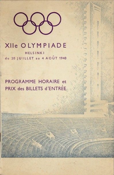 1940. Helsinki Programme général des Jeux qui furent annulés pour cause de conflit....
